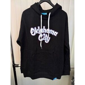 NWT Men’s OKC Thunder Script Black Cookies Pullover Hoodie Size Large